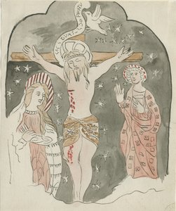 Lichfield - Çarmıha Gerilmenin Temsili (Greyfriars): suluboya resim ve [?18. yüzyılın sonları] (resim) by School English