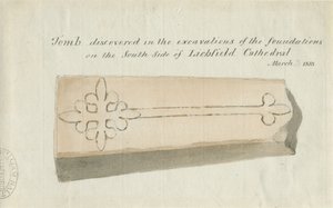 Lichfield Katedrali - Mezar: sepya çizimi, [1813] (çizim) by School English