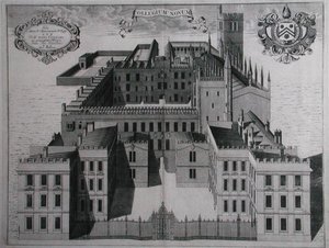 New College, Oxford (gravür) by School English