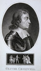 Oliver Cromwell (gravür) by School English