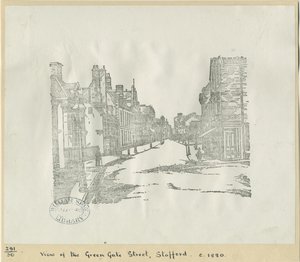 Stafford - Greengate Street: gravür gravür, nd [c 1880] (baskı) by School English