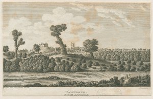 Tamworth Kalesi: gravür ve [? 19. yüzyıl] (baskı) by School English