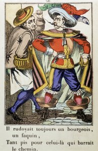 Yüzbaşı Fracasse: Theophile Gautier (1811-1872) tarafından yazılan “” Her zaman bir burjuvaziye...”” romanı - Resim Epinal by School French