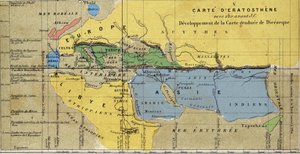 Eratosthene Haritası, Yunan astronom, MÖ 3. yüzyıldan coğrafyacı. JC. 220 M.Ö. JC