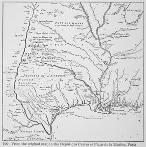 Sömürge Amerika: Louisiana Haritası, Yeni Fransa (litho) by School French