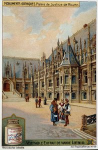Gotik anıtlar: Rouen adliyesi - kromo. Liebig by School French