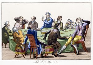31'in Oyunu (el boyaması aquatint) by School French