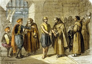 Miguel de Cervantes, Kurtuluşun Babaları tarafından kurtarıldı by School French