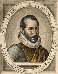 Francois de La Noue'nin Portresi (1531-1591), Fransız Siyasi ve Askeri Konuşmalarının yazarı - Francois de la Noue, Bras-de-Fer (Demir Kol) olarak adlandırılır by School French