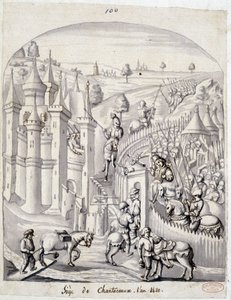 1420 yılında Chantoceaux kuşatması by School French