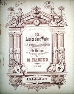 12 Sözsüz Lieder, piyano eşliğinde, Felix Mendelssohn (lito) by School German