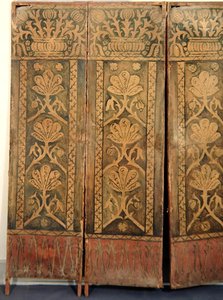 Flok kağıtlı ekran (kadife ve kağıt)