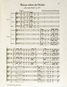 "Warum toben die Heiden" ikinci mezmur, op.38, Felix Mendelssohn (lito) by School German
