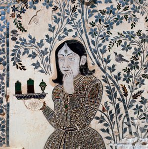 Hizmetçi figürüyle süslenmiş kakma, Sawai Jai Singh II