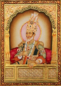Babür Minyatür Resmi Bahadur Şah Zafar by School Indian