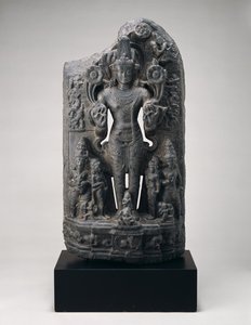 Surya, c. 11. yüzyıl (kara klorit) by School Indian