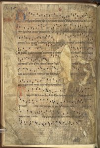 Add MS 24198 f.1v İlahili yaprak, Missal, Augustinian Kanonlarının kullanımına göre, Dublin Şehit Aziz Thomas Kilisesi için özel eklemelerle birlikte (vellum)