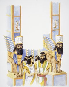 Babil Kralı Nebukadnezar, eşi Medya Kralı Amytis ile, Medya Kralı