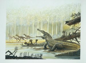 Arka planda Fabrosaurus