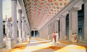 Trajan Forumu - sütunlu yapının yeniden inşası (renkli taş) by School Italian