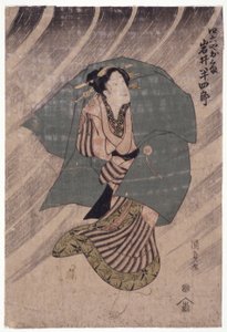 Aktör Iwai Shijaku Kadın Rolünde (renkli gravür) by School Japanese
