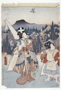 Ashikaga...Tezome No Murasaki (renkli gravür) by School Japanese