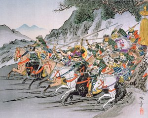 Shizugatake Geçidi 1583 Savaşı (renkli taş)