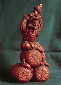 Japon sanatı: Japon tanrısı Daikoku (Daikokuten), çiftçilerin koruyucuları ve tarım tanrısı. Paris, Guimet Müzesi, Ulusal Asya Sanatları Müzesi by Japanese School