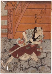 Eijaku'nun Portresi (renkli gravür) by School Japanese