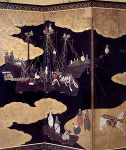 "Portekizce" ekranı: Portekizli Cizvit misyonerlerin 16. yüzyılda Japonya