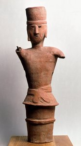 Pişmiş toprak mezar Haniwa, kofun dönemi 3.-6. yüzyıl by Japanese School