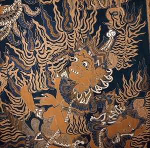 Bir canavar ile Cava batik by School Javanese