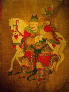 Cehennemin Elçisi, atlı, kenevir rulosunda resim, Joseon dönemi, Kree. Seul Ulusal Müzesi, Kore Cumhuriyeti