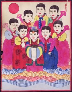 Pal Seonnyeo (kağıt üzerine doğal pigment) by School Korean