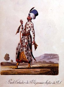 Sultan, Türk kostümleri albümünden, 18. yüzyıl sonu