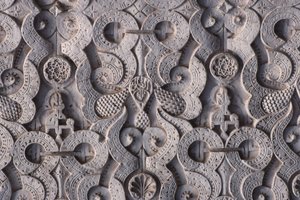 1565 yılında Saadianlar tarafından inşa edilen bir duvarın detayı (sıva)
