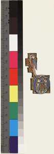 İlk D, bir mezmur saatinden, c.1270 (parşömen üzerinde altın ve tempera) by School Mosan