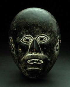 Maske, muhtemelen Gorong Kültürü, Nepal (ahşap) by School Nepalese