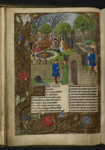 Harley 4425 f. 12v Zevk Bahçesi (parşömen) by School Netherlandish