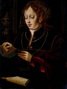 Mary Magdalen, c.1520 (meşe üzerine yağlı boya) by School Netherlandish