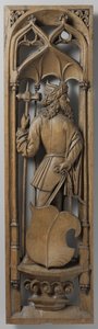 Bir organ vakasından alınan panel, c. 1510-20 (çok renklilik izleri olan meşe) by School Netherlandish
