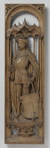 Bir organ vakasından alınan panel, c. 1510-20 (çok renklilik izleri olan meşe) by School Netherlandish