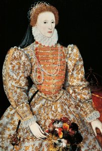 Kraliçe I. Elizabeth, c.1575 (panelde yağlı boya)