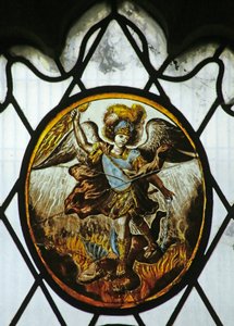 Roundel: St Michael (vitray) by School Netherlandish