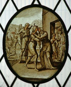 Roundel: Tobias Sarah'ya geri döndü (vitray)