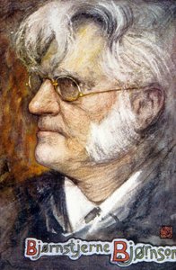 Bjørnstjerne Martinius Bjørnson (kolout litho) by School Norwegian