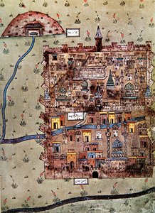 Erzurum Haritası, Türkiye c.1600 (renkli taş)