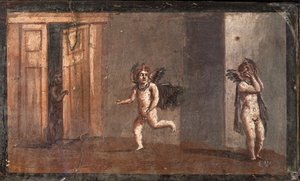 Saklambaç oynayan aşk tanrısı, Herculaneum by School Roman
