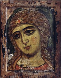 Başmelek Gabriel - Başmelek Gabriel (Altın Saçlı Melek) - Rus simgesi - yaklaşık 1200 - Panelde Tempera - 49x38,5 - Devlet Rus Müzesi, St. Petersburg