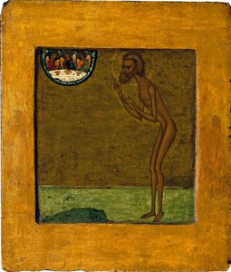 Kutsal Basil veya Aziz Basil (Vassili) (1469-1551 veya 1557). Anonim Rus ikonu, ahşap üzerine tempera, 16. yüzyılın sonları. Geleneksel Moskova sanatı. Devlet Tretyakov Galerisi, Moskova. by School Russian